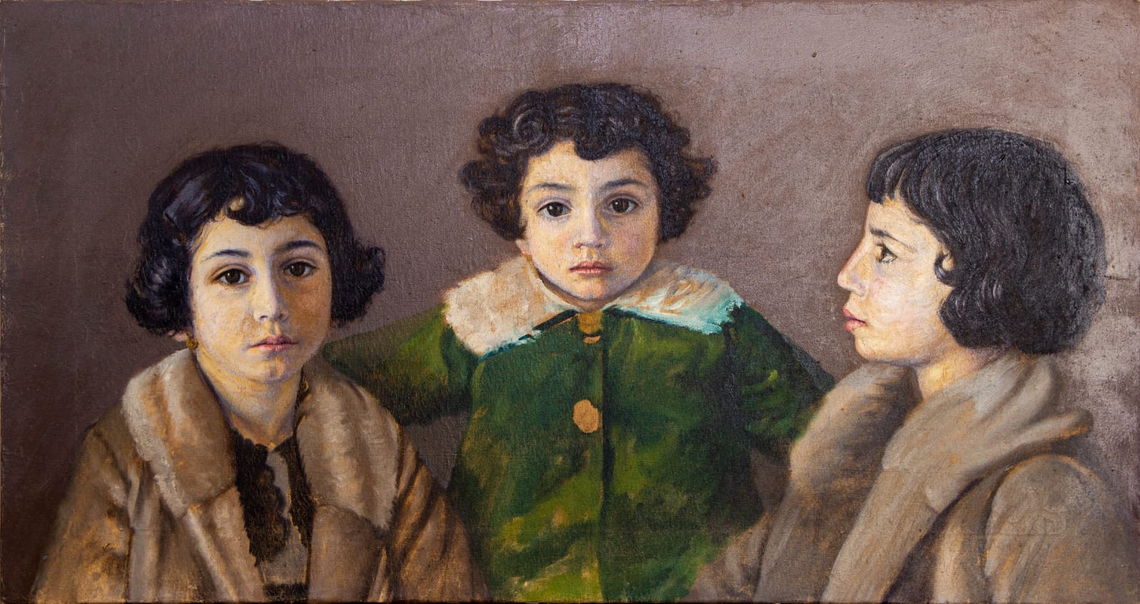 Retrato de sus hijas Rosario, Ascensión y Matilde (1929)